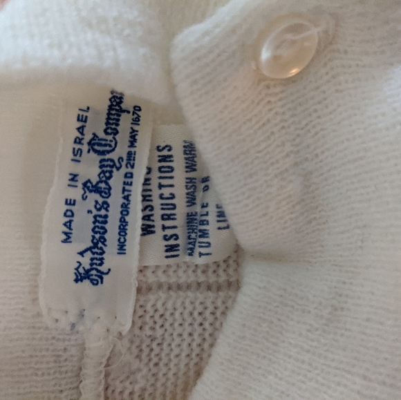 Vintage ivory cable knit one piece sweater onesie - Picture 2 of 4